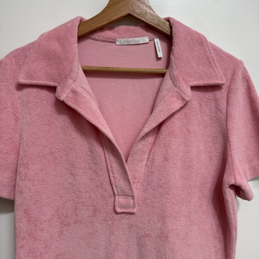 Helmet Lang Towel Terry Polo Shirt - Picture 3 of 12